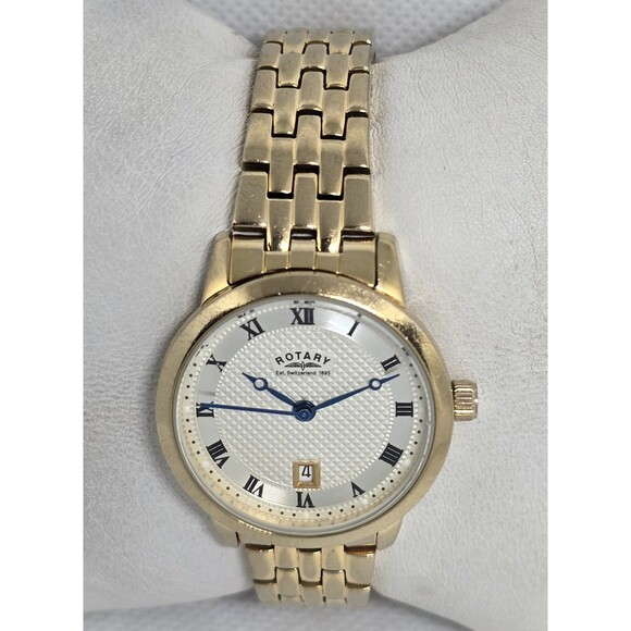 Women\'s Rotary Classic Round Date Gold Tone Link Bracelet Watch LB42827/40 12 main image 6